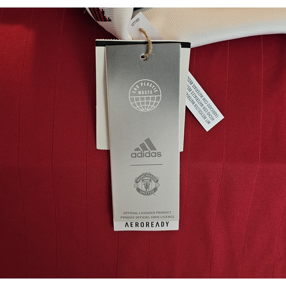 Adidas Manchester United 22 23 Home Soccer Mens Size XL H13881 Red Embroidered - Picture 4 of 7